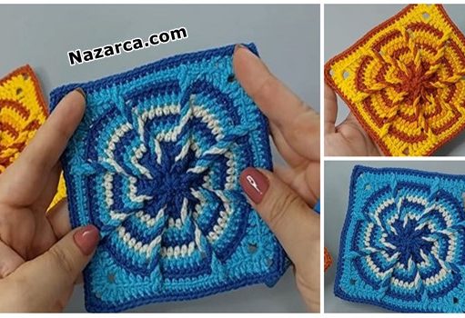 8 BURGULU MOZAİK MOTİFLER:KARE ÖRGÜ TIĞ İŞLERİ mozaik-motifi-8-burgulu-kare-orgu