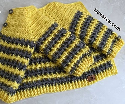 waffle-hirka-baby Knitting cardigan