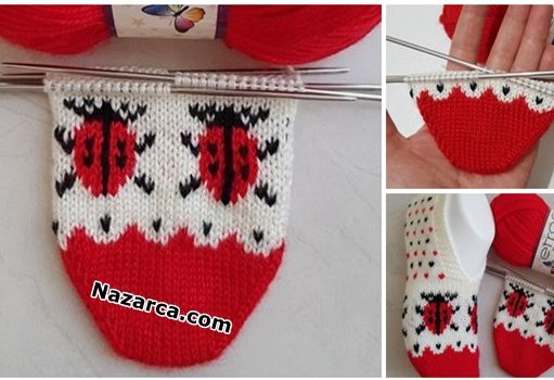 BEŞ ŞİŞ PATİK: UĞUR BÖCEKLİ 5 ŞİŞLE PATİKLER 37-38-39-ugurbocekli-kirmizi-5-sis-kadin-patik