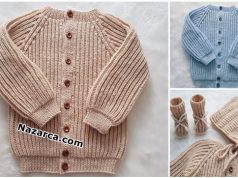 YAKADAN SELANİK HIRKA: BERE VE PATİK TAKIMLI Selanik-orgu-takim-erkek-bebek-hirka-patik-sapka