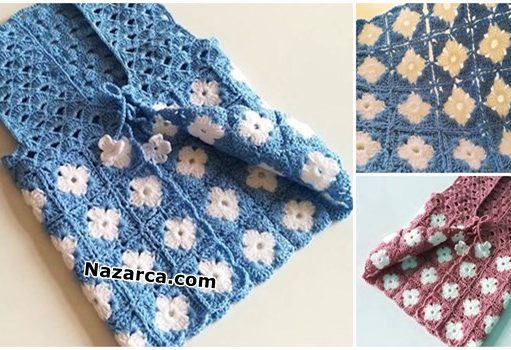 MOTİFLERDEN TEK PARÇA EN KOLAY BEBEK YELEK cicek-motifli-1-yas-tek-parca-yelek