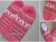 Beyaz-laleli-pembe-3-renk-5-sis-bayan-patik