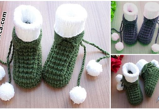 BEBEK PATİK ÇALIŞMASI: ŞİŞ İŞİ 2 RENK VE KOLAY MODELLİ Fare-didi-2-renk-bebek-uakali-Patik-22