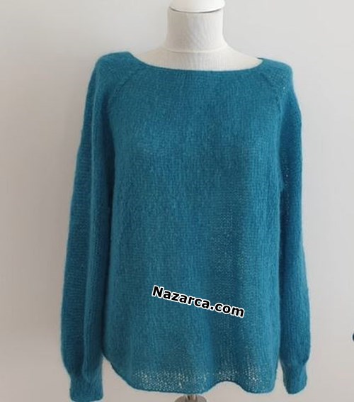 Mohair-İpten -Oversize- Bluz-knitting