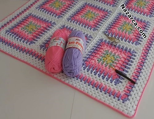 Mosaic-Pattern- Baby-Blanket