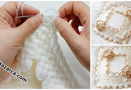 LİF İPİNDEN PEÇETE KOYMAK İÇİN PEÇETELİK Lif-ipiyle-gullu-pecetelik