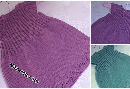 DİKİŞSİZ KOLAY ELBİSE:ROBADAN BEBEK ELBİSESİ Mor-robadan-lastikli-dugmeli-elbise