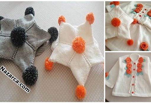 PONPONLU YILDIZ ŞAPKALI CEKET ETEK KIZ BEBEK TAKIMI ponponlu-yildiz-sapka-ceket-etek-takim