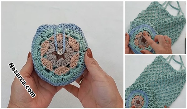 Crochet- Folding- Mesh -Bag