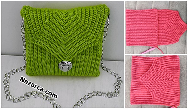 Crochet- Knit- Scalloped- Bag