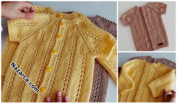 Gestrickte- durchbrochene- Babyweste- und -Strickjacke Gestrickte- durchbrochene- Babyweste- und -Strickjacke