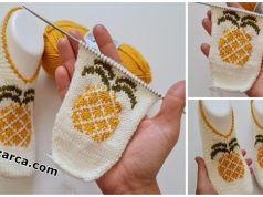 Pineapple- Patterned-knitting- Booties