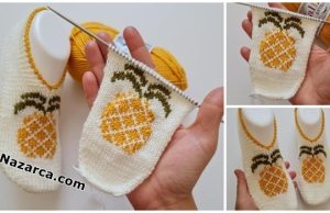 Pineapple- Patterned-knitting- Booties