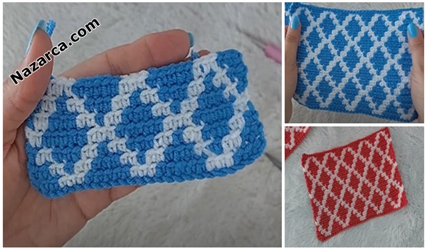 how -to- make -mosaic- crochet -baby- blanket