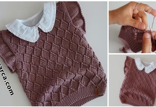 2023 KIŞLIK BEBEK ÖRGÜ MODELLERİ:ÖRME SÜVETER Knit -Frilly- Baby -Sweater-2023