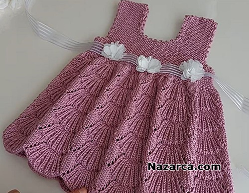 robe- tricotée- bébé- fille