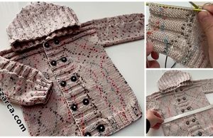 Knitted -Hoodie- Baby -Cardigan