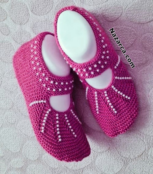 Pearl -Needle- Knitted -Booties