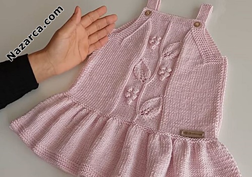Pink -Knitted- Leaf -Dress