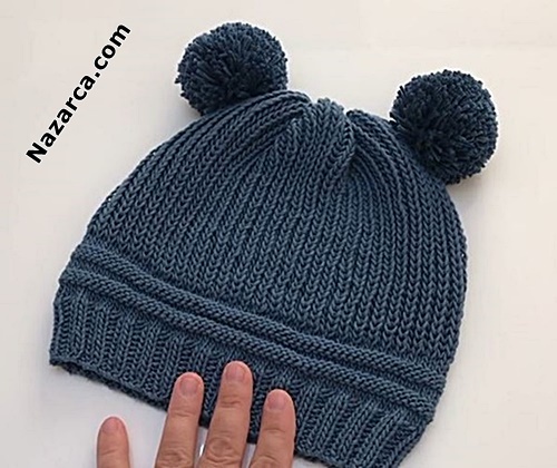 2- Pompom -Knitted -Children's -Hats