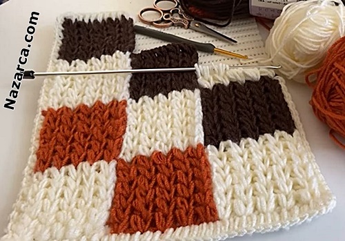 Carpet- Anti-Slip -Tunisian- Knit