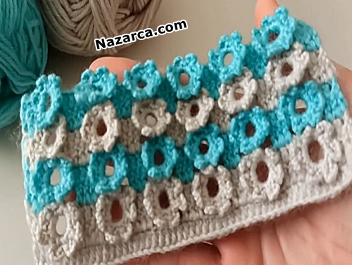Crochet- Floral -Knit -Bag