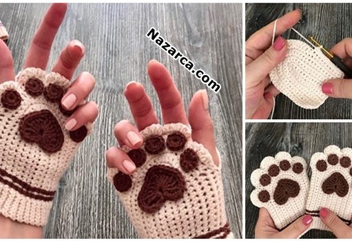 Crochet -Knit -Cat -Claw -Gloves