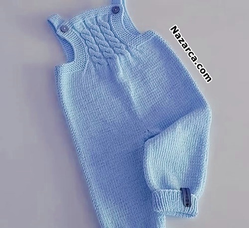 Stitched -Knit- Salopet- Baby -Rompers