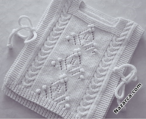 Lace-up- knit -baby- sweater