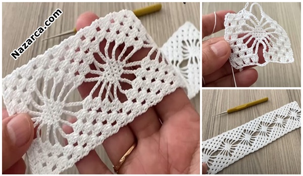 Tile-Crochet Sweater-Runner -LaceEdging