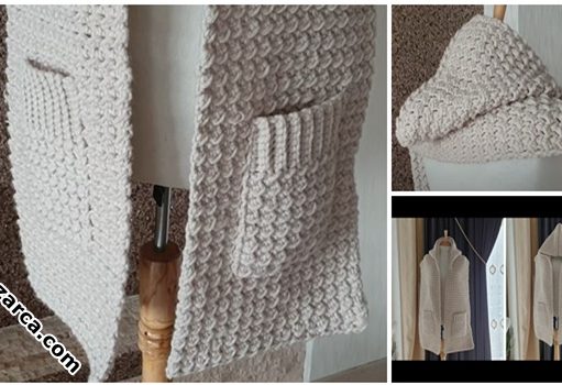 KAPÜŞONLU CEPLİ TIĞ ATKI:FARKLI BAYAN ÖRGÜ kapusonlu-bayan-Atki-cepli-model