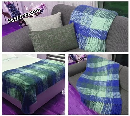 Plaid- Bedspread- Knit