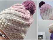 Spiral- Knit -Baby -Beanie- Hat