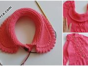 Baby -Girl- Collared- Cardigan