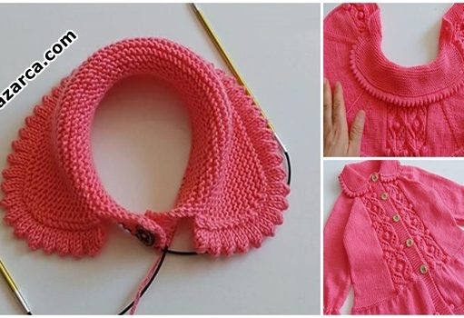 Baby -Girl- Collared- Cardigan