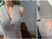 Crop-bluz-koruklu-suveter