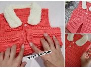 pembe-bebek-patik-yelek-pelus-yakali