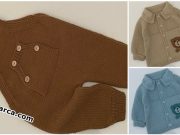 AYICIKLI HIRKA TAKIMLI ASKILI CEPLİ BEBEK TULUMU sis-tulum-bebek-orguler-2023