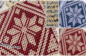 Modern- mosaic -knitting -Crochet -knitting