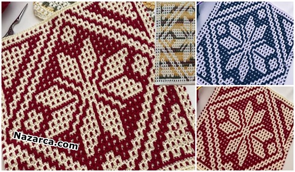 Modern- mosaic -knitting -Crochet -knitting