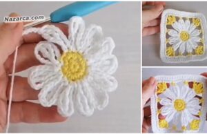 Papatyalı tığ model nazarca