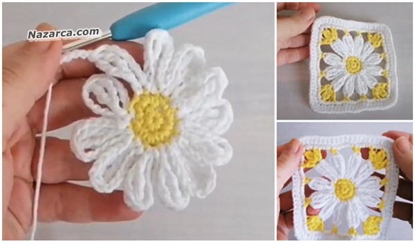 Papatyalı tığ model nazarca
