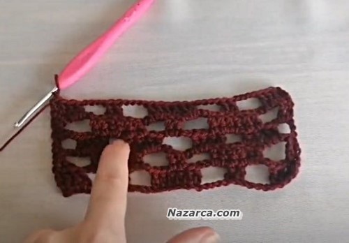 Kolay bordo tığ örneği 